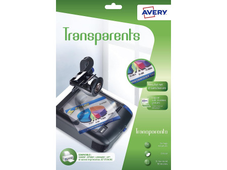 AVERY Zweckform Films pour imprimantes jet d'encre, A4