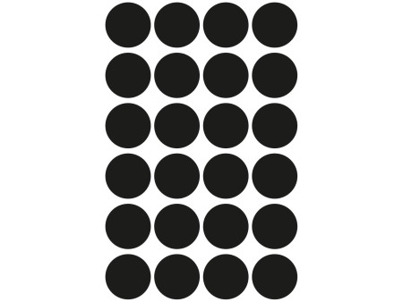 AVERY Zweckform Pastille de couleur, diamètre 18 mm, noir