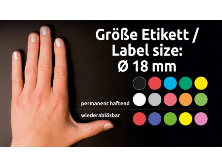 AVERY Zweckform Pastille de couleur, diamètre 18 mm, noir