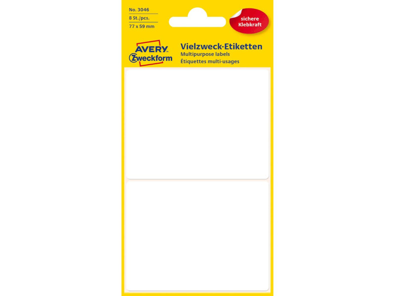AVERY Zweckform Etiquette multi-usage, 77 x 59 mm, blanc