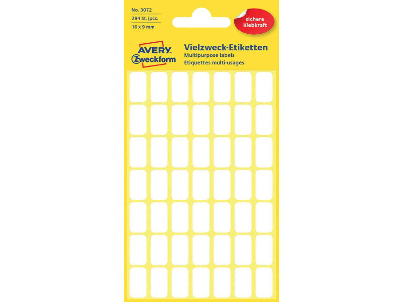 AVERY Zweckform Etiquette multi-usage, 16 x 9 mm, blanc
