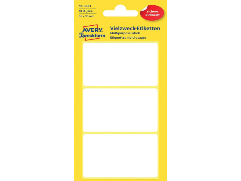 AVERY Zweckform Etiquette multi-usage, 66 x 38 mm, blanc