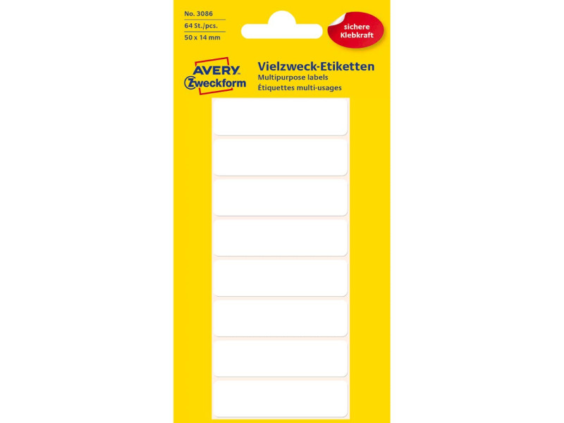 AVERY Zweckform Etiquette multi-usage, 50 x 14 mm, blanc