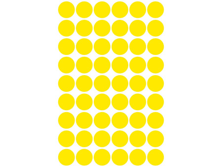 AVERY Zweckform Pastille de couleur, diamètre 12 mm, jaune