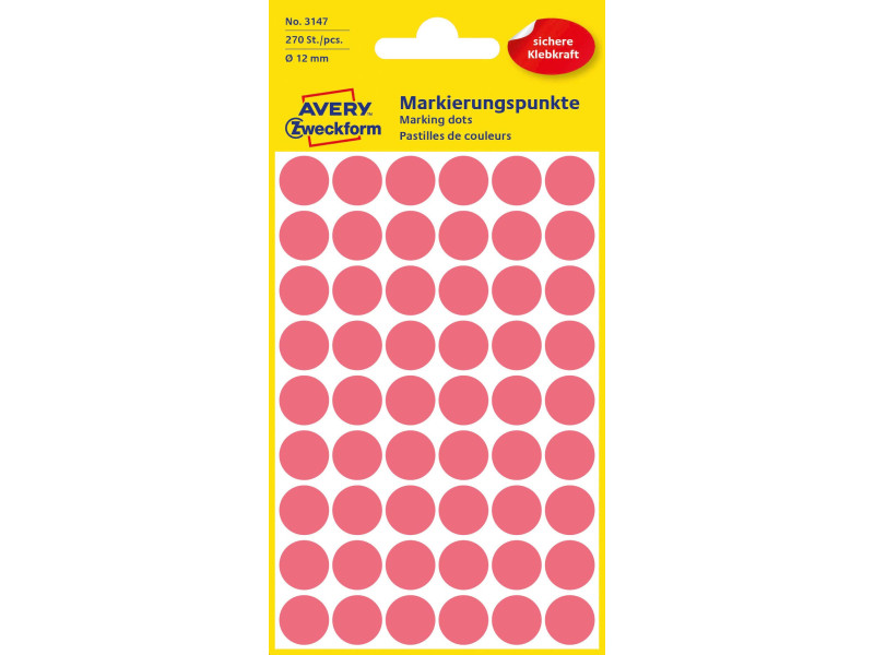 AVERY Zweckform Pastille de couleur, diamètre 12 mm