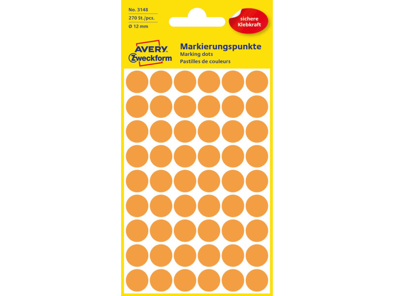 AVERY Zweckform Pastille de couleur, diamètre 12 mm