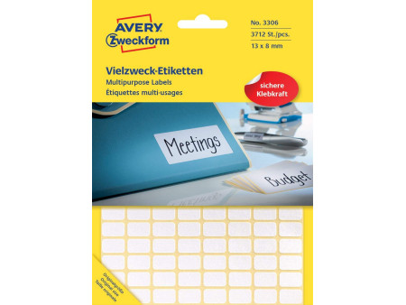 AVERY Zweckform Etiquette multi-usage, 13 x 8 mm, blanc