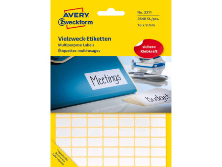 AVERY Zweckform Etiquette multi-usage, 16 x 9 mm, blanc
