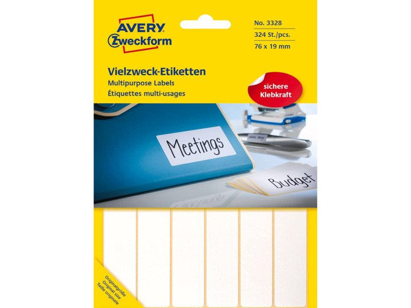 AVERY Zweckform Etiquette multi-usage, 76 x 19 mm, blanc
