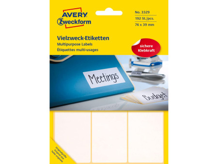AVERY Zweckform Etiquette multi-usage, 76 x 39 mm, blanc