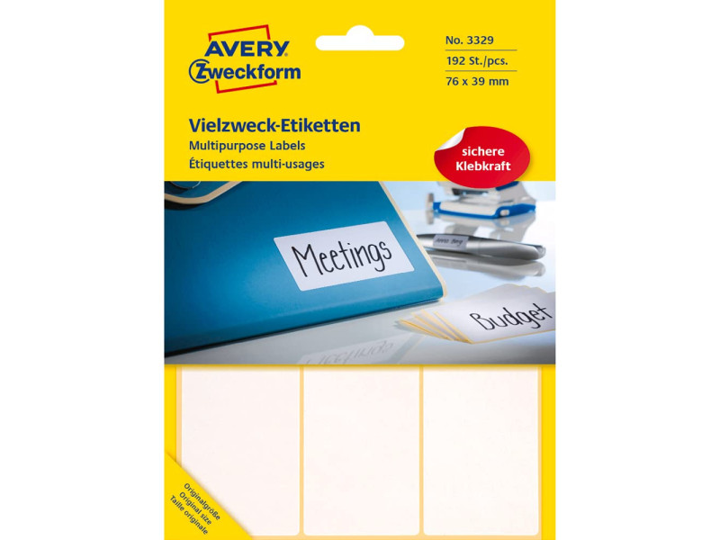 AVERY Zweckform Etiquette multi-usage, 76 x 39 mm, blanc