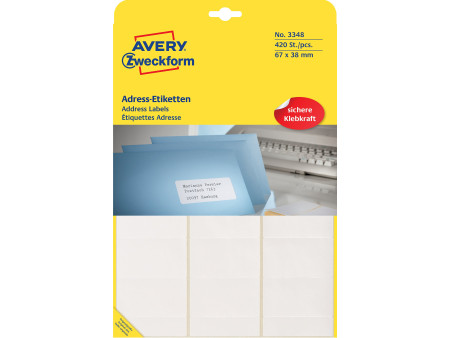 AVERY Zweckform Etiquette d'adresse, 67 x 38 mm, sur feuille