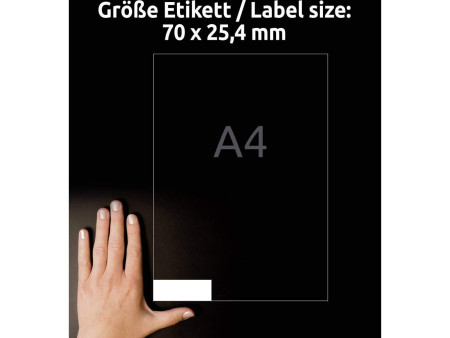 AVERY Zweckform Etiquette universelle, 70 x 25,4 mm, blanc