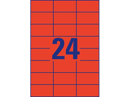 AVERY Zweckform Etiquette universelle, 70 x 37 mm, rouge