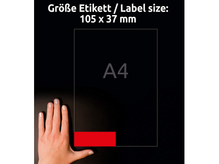 AVERY Zweckform Etiquette universelle, 105 x 37 mm, rouge