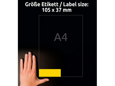AVERY Zweckform Etiquette universelle, 105 x 37 mm, jaune