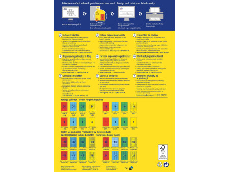 AVERY Zweckform Etiquette universelle, 105 x 148 mm, bleu