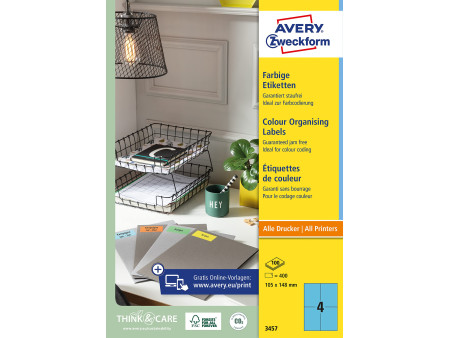 AVERY Zweckform Etiquette universelle, 105 x 148 mm, bleu