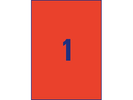 AVERY Zweckform Etiquette universelle, 210 x 297 mm, rouge