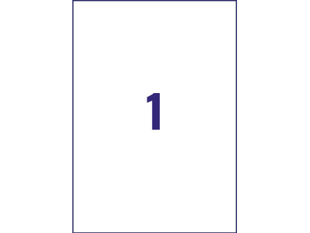 AVERY Zweckform Etiquette universelle, 210 x 297 mm, blanc