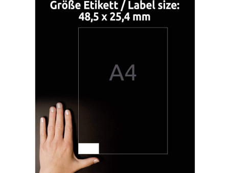 AVERY Zweckform Etiquette universelle, 48,5 x 25,4 mm, blanc