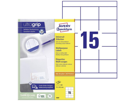 AVERY Zweckform Etiquette universelle, 70 x 50,8 mm, blanc