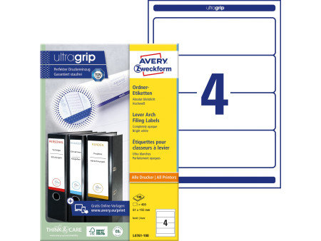 AVERY Zweckform Etiquette pour dos de classeur, blanc,