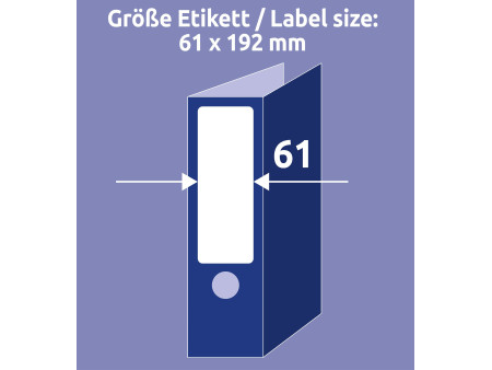 AVERY Zweckform Etiquette pour dos de classeur, blanc,