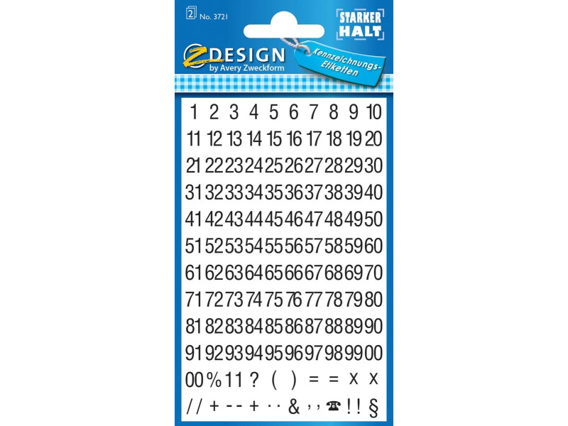 ZDesign HOME Stickers chiffres, chiffres 1 à 99 + 00, noir