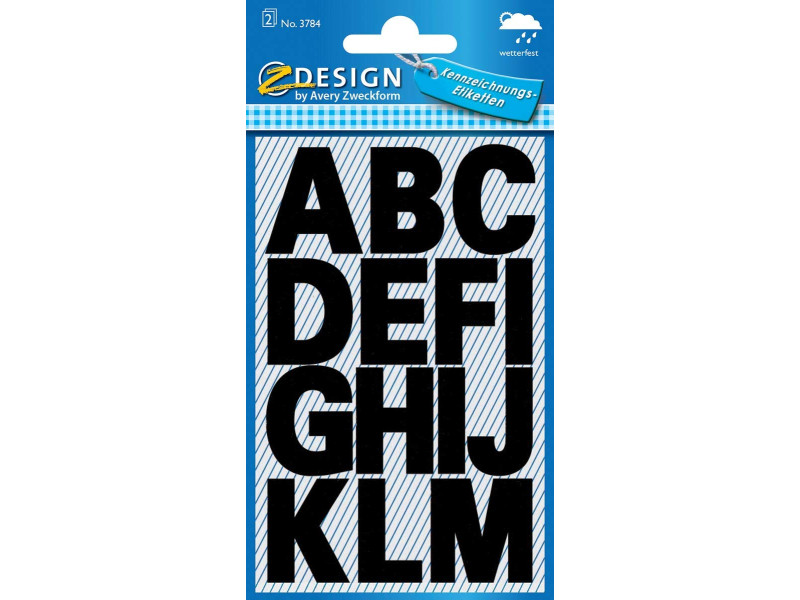 AVERY Zweckform Stickers de lettres, lettres A-Z, noir