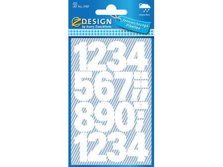 AVERY Zweckform Sticker de chiffres, chiffres 0-9, blanc