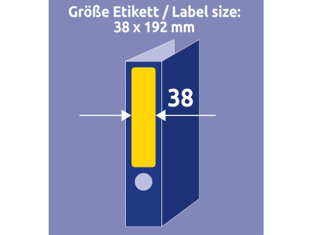 AVERY Zweckform Etiquette pour dos de classeur, jaune