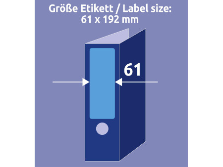 AVERY Zweckform Etiquette pour dos de classeur, bleu,