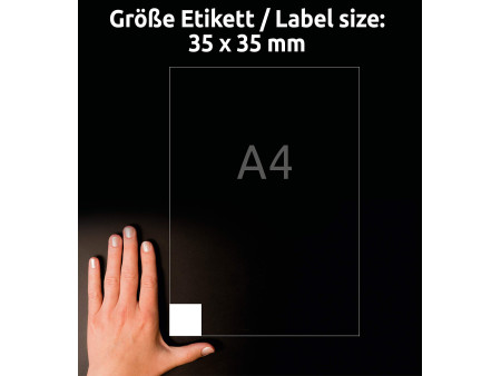 AVERY Zweckform Etiquette d'identification, 35 x 35mm, blanc