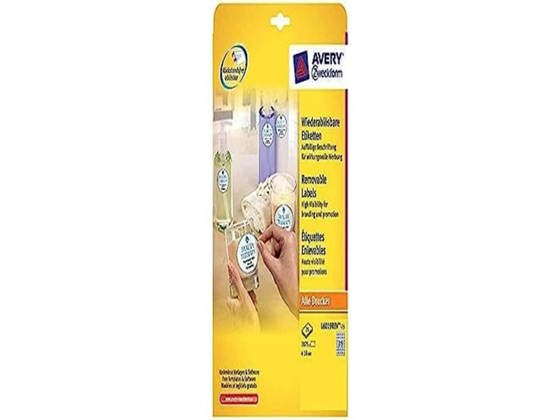 AVERY Zweckform EZtiquette Stick+Lift, rond, diamètre: 10 mm