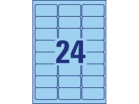 AVERY Zweckform Etiquette universelle, 63,5 x 33,9 mm, bleu