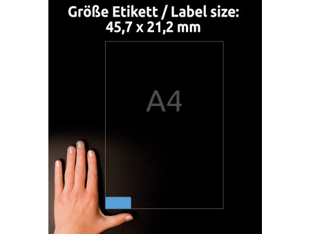 AVERY Zweckform Mini étiquette, 45,7 x 21,2 mm, bleu