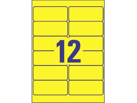 AVERY Zweckform Etiquette film, 99,1 x 42,3 mm, jaune