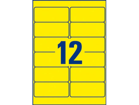 AVERY Zweckform Etiquette film, 99,1 x 42,3 mm, jaune