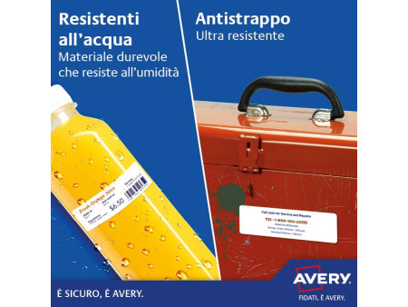 AVERY Zweckform Etiquette film, 99,1 x 42,3 mm, jaune