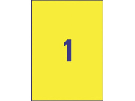 AVERY Zweckform Etiquette film, 210 x 297 mm, jaune