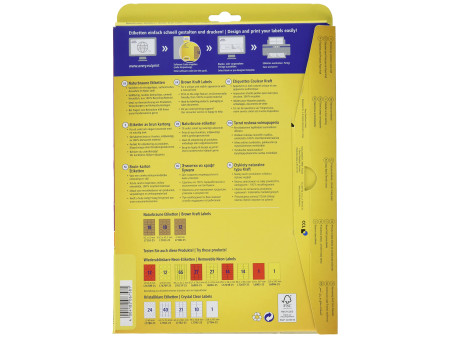 AVERY Zweckform Etiquette couleur Kraft, 63,5 x 42,3 mm