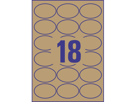 AVERY Zweckform Etiquette couleur Kraft, 63,5 x 42,3 mm