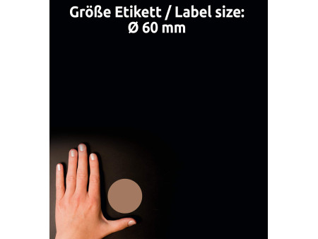 AVERY Zweckform Etiquette couleur Kraft, diamètre : 60 mm