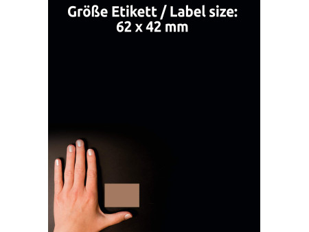 AVERY Zweckform Etiquette couleur Kraft, 62 x 42 mm