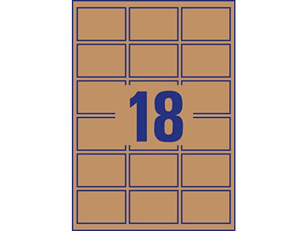 AVERY Zweckform Etiquette couleur Kraft, 62 x 42 mm