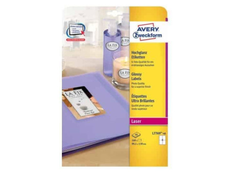 AVERY Zweckform Etiquette photo, ultra brillant, blanc