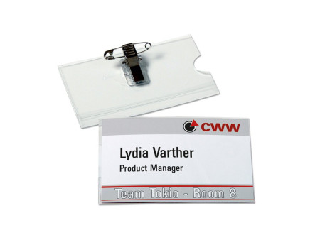 AVERY Porte-badge avec pince combi, 90 x 54 mm