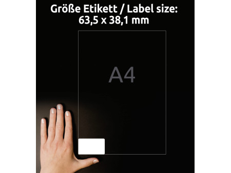 AVERY Zweckform Etiquette universelle, 63,5 x 38,1 mm, blanc