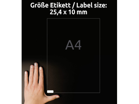 AVERY Zweckform Etiquette universelle, 25,4 x 10 mm, blanc